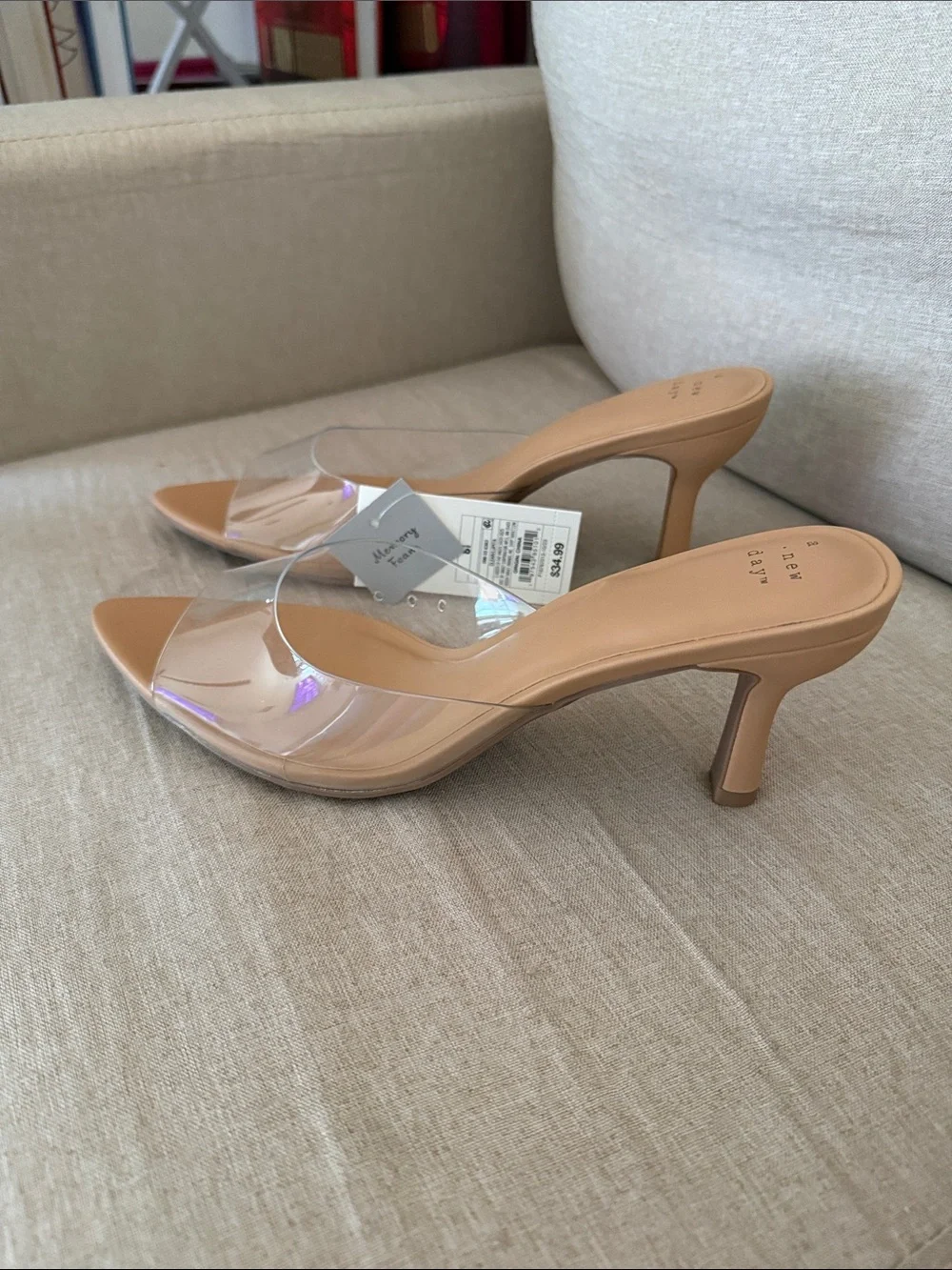 a new day Clear Band Nude Pointe Heels Lupita